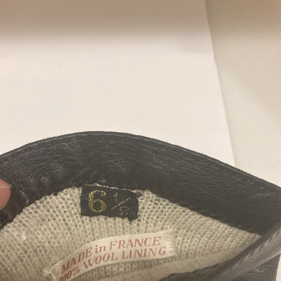 Christian Dior vintage, black leather one button, calf skin gloves - Picture 14 of 14